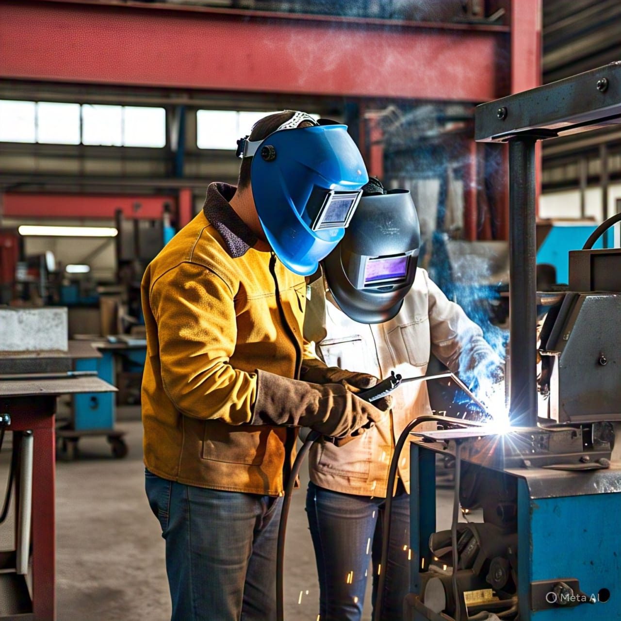 Trabajo de soldadura y acabado metálico
